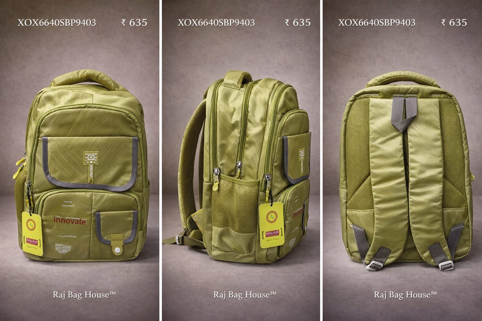 Baggage 9403 Large School Backpack – Yellow 2