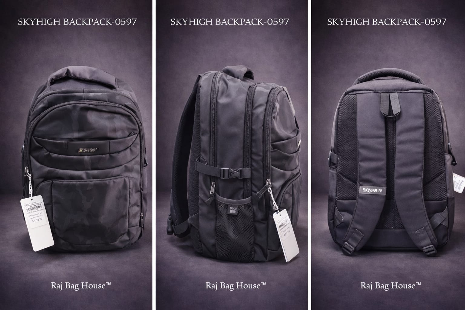 Skyhigh 0597 College Backpack – Grey 2