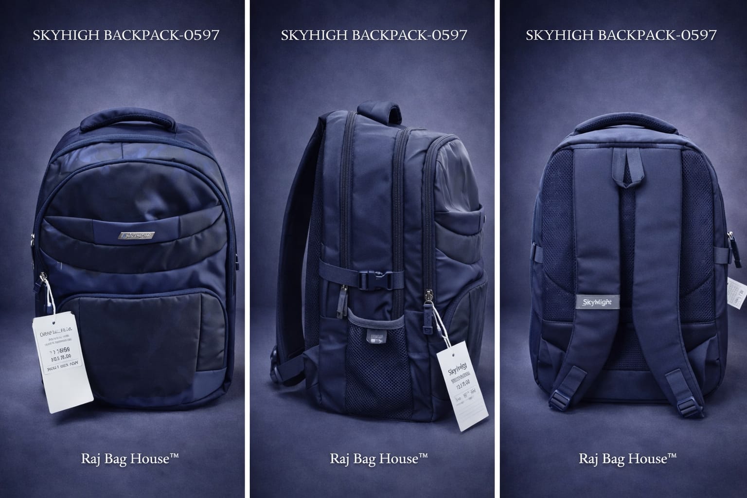 Skyhigh 0597 College Backpack – Navy Blue 2