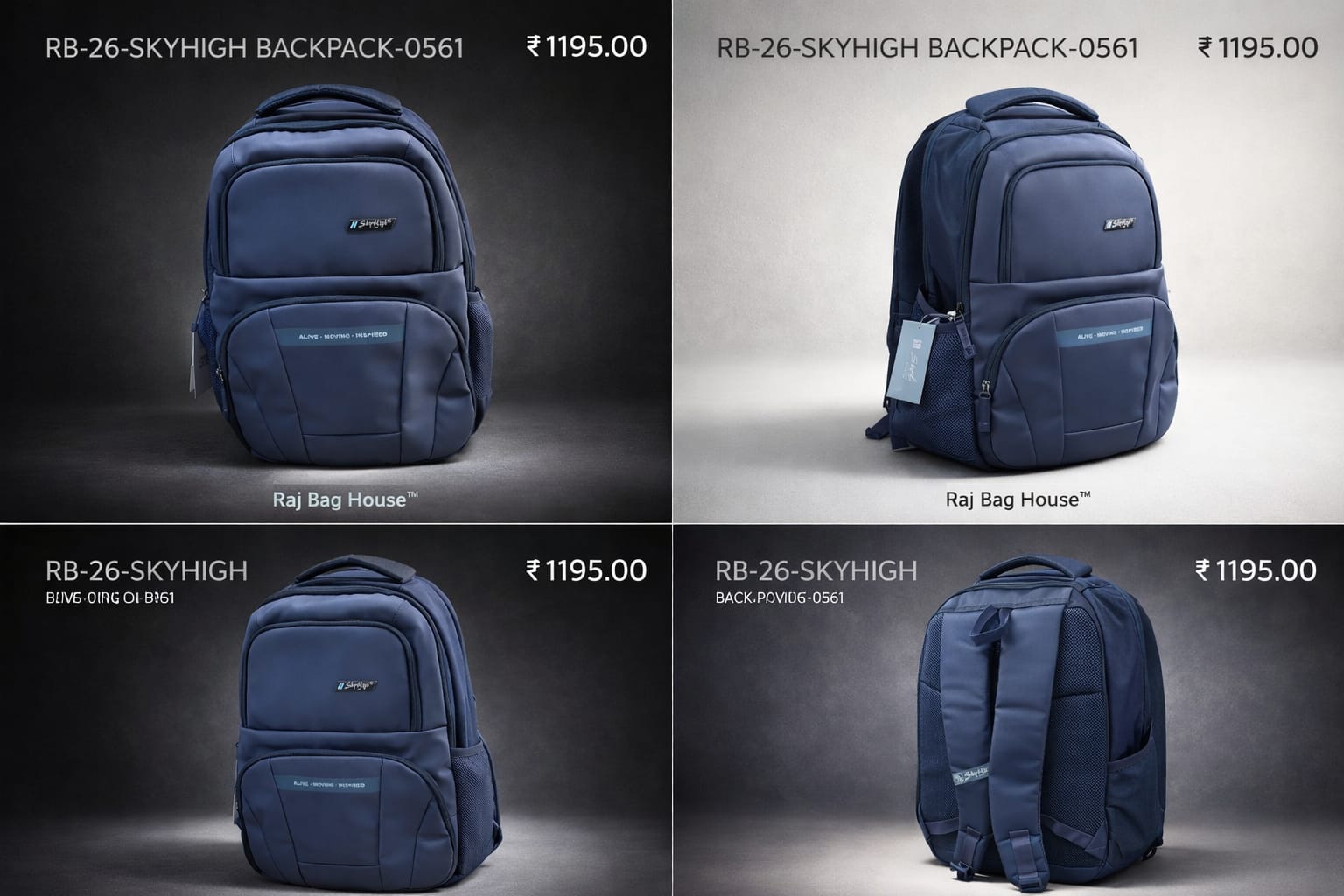 Skyhigh 0561 College Backpack – Navy Blue 2
