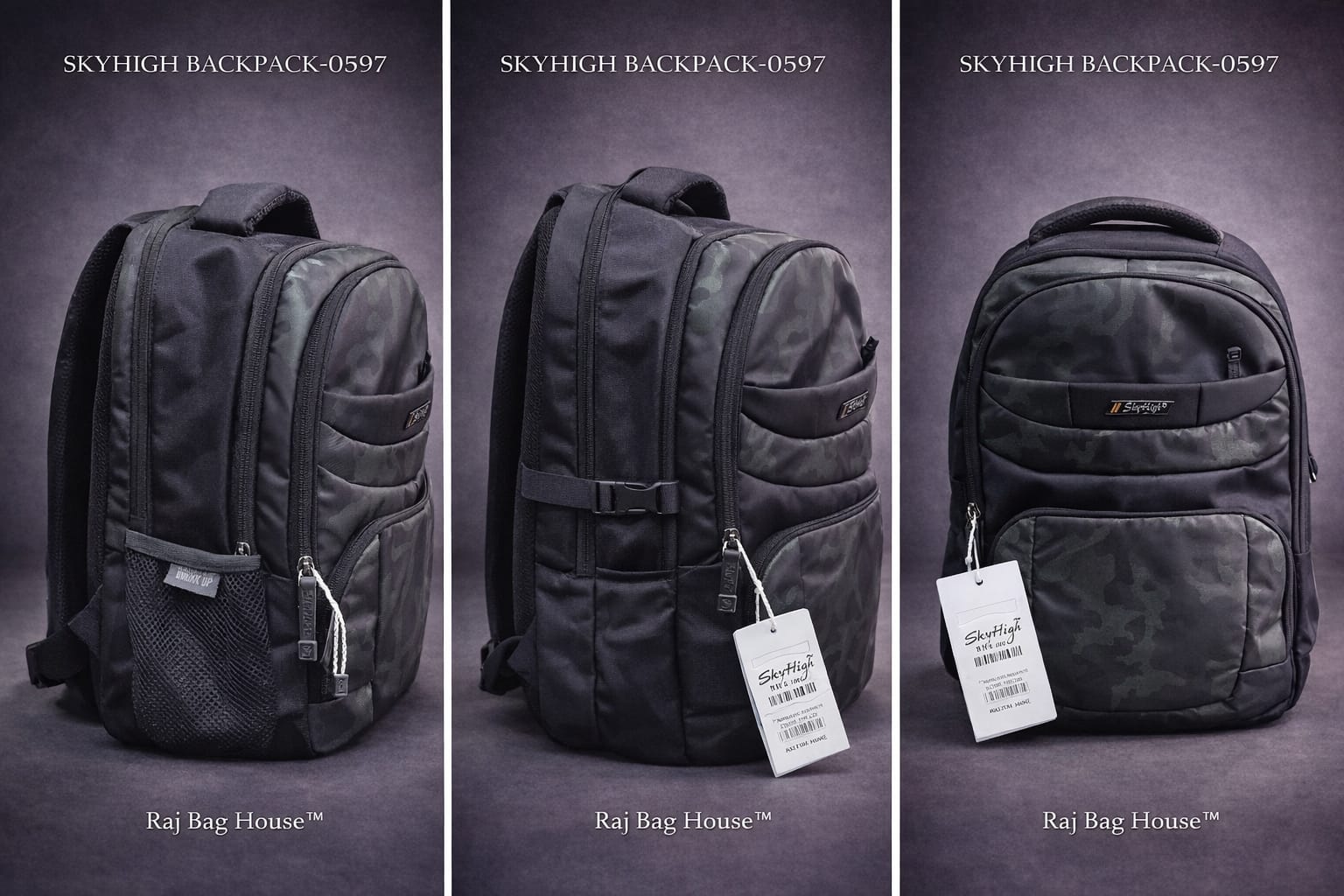 Skyhigh 0597 College Backpack – Black 2