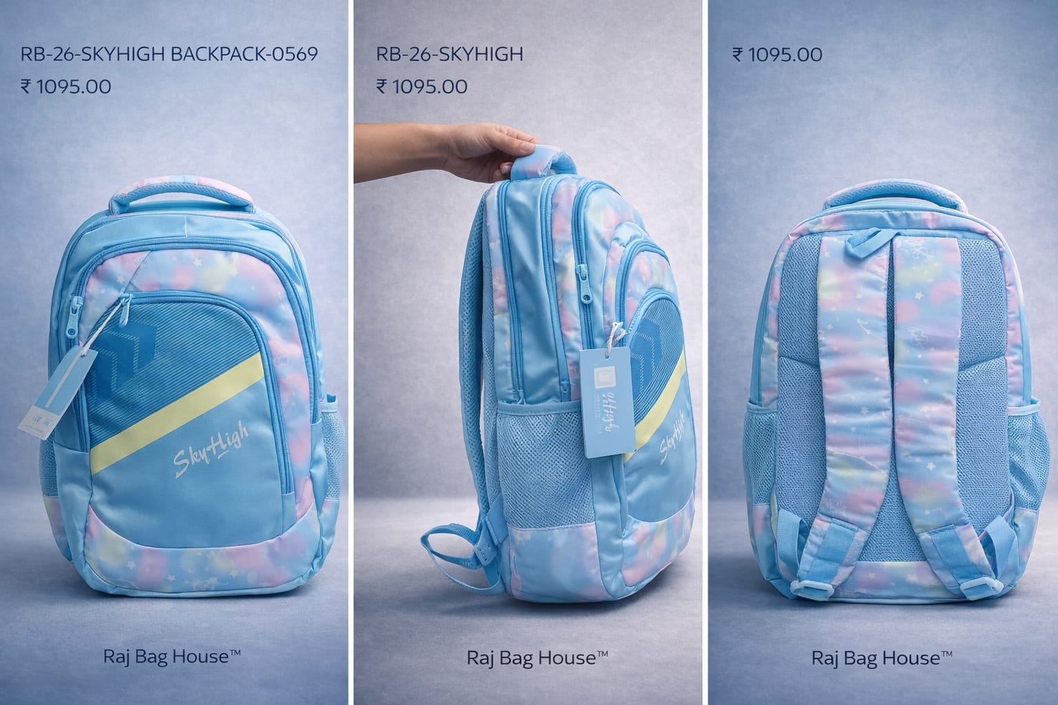 Skyhigh Kyhigh 0569 Skyblue School Backpack – Sky Blue 2
