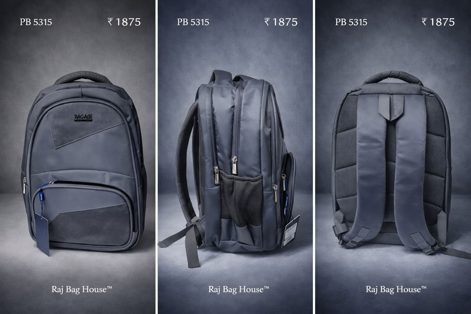 Baggage 5315 Laptop Bag – Grey 2