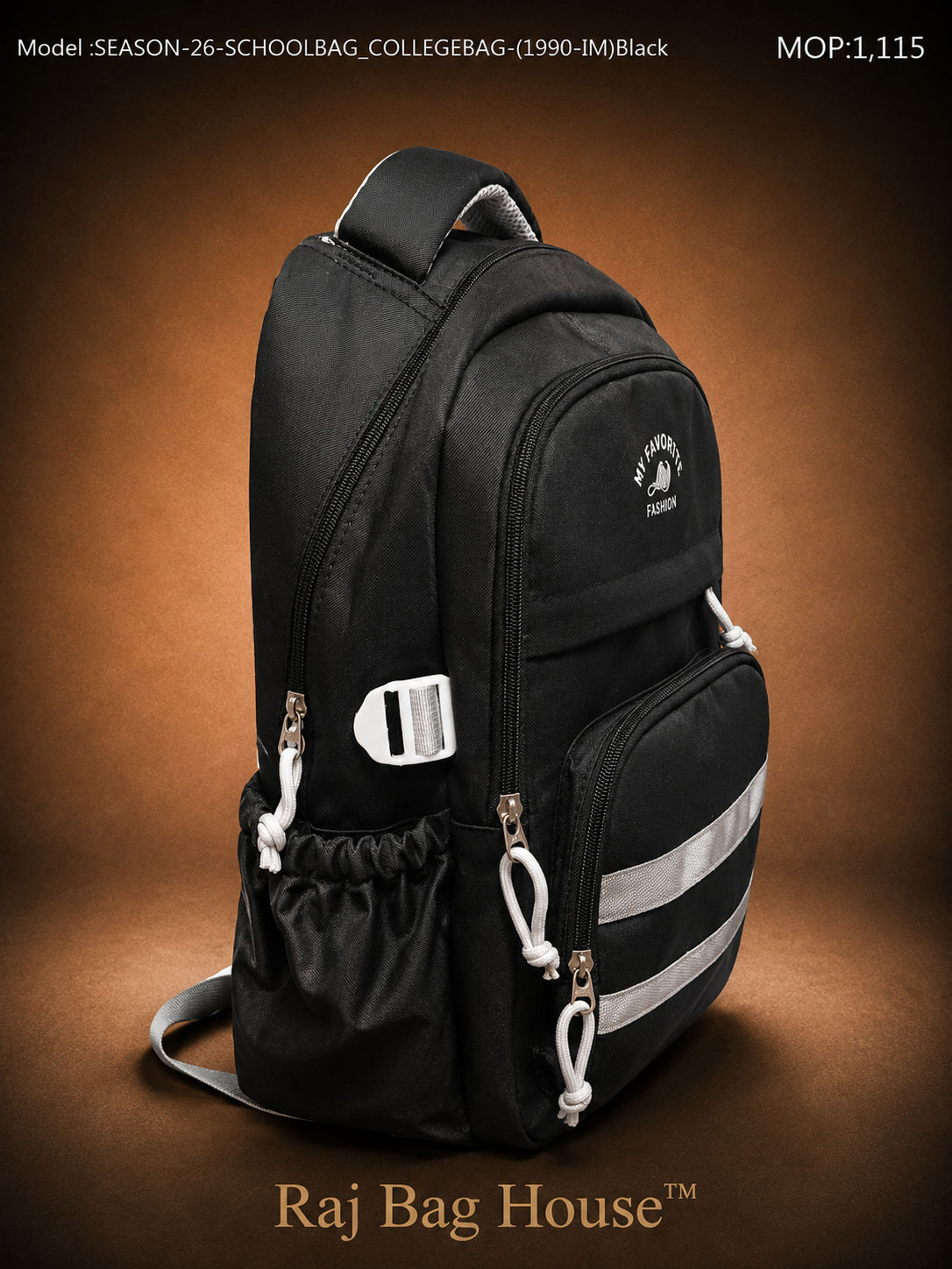Season Schoolbag/college (1990 Im) School Backpack – Black 2