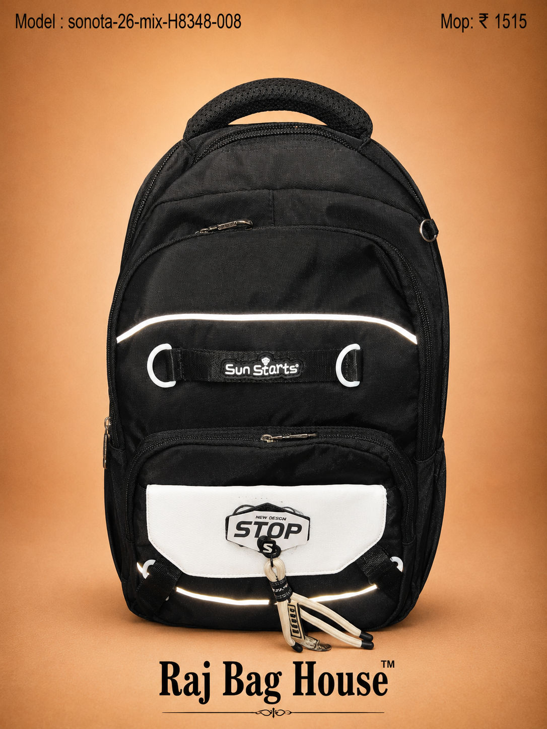 Sonata Mix H8348 008 School Backpack – Black