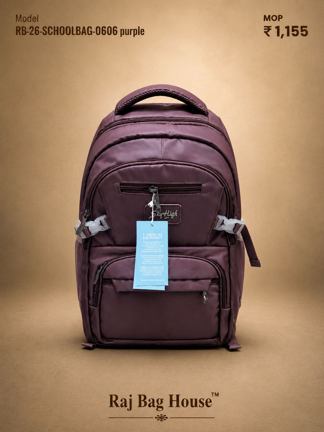 Season School Bag 0606 - Dark Purple