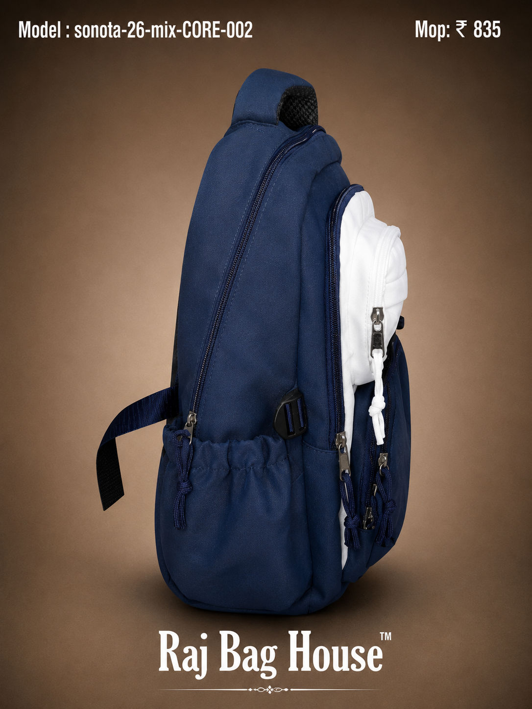 Sonata Mix Core School Backpack – Navy Blue 2