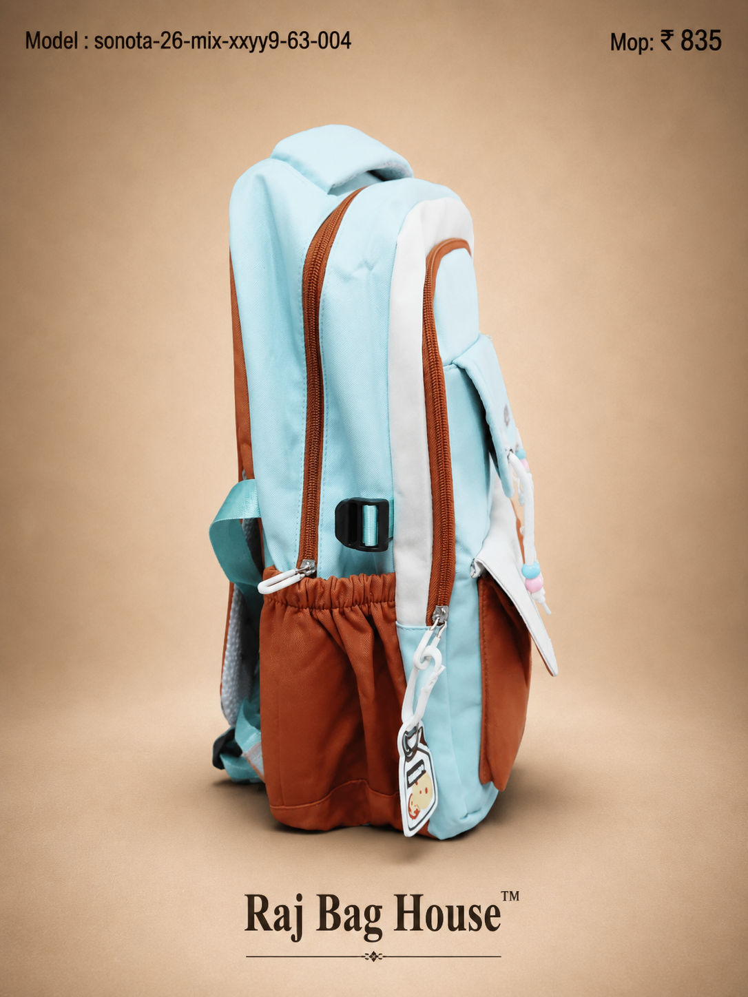 Sonata Mix Xxyy9 63 004 Skyblue Plus Rust School Backpack – Sky Blue / Rust 2