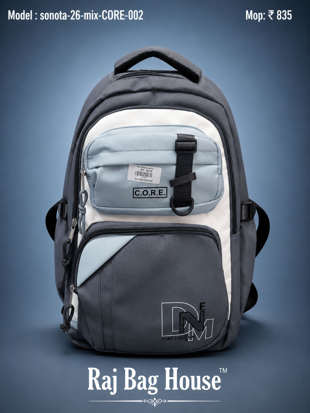 Sonata Mix Core School Backpack – Grey