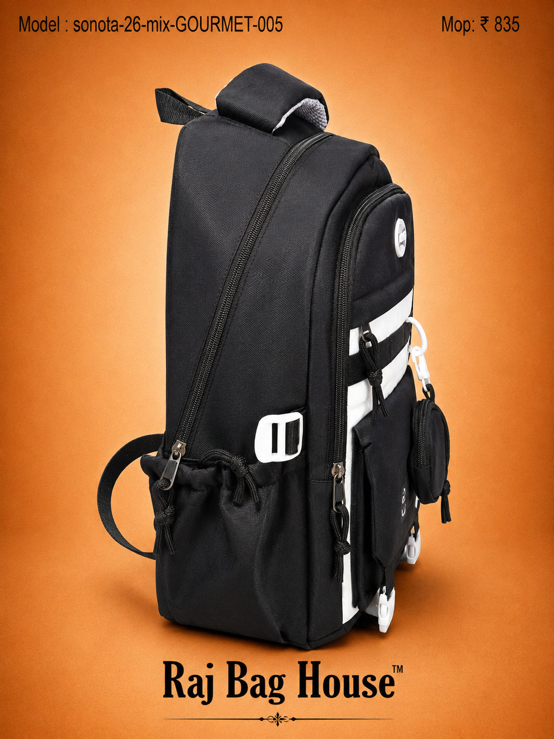 Sonata Mix Gourmet 005 + School Backpack – Black / White 2