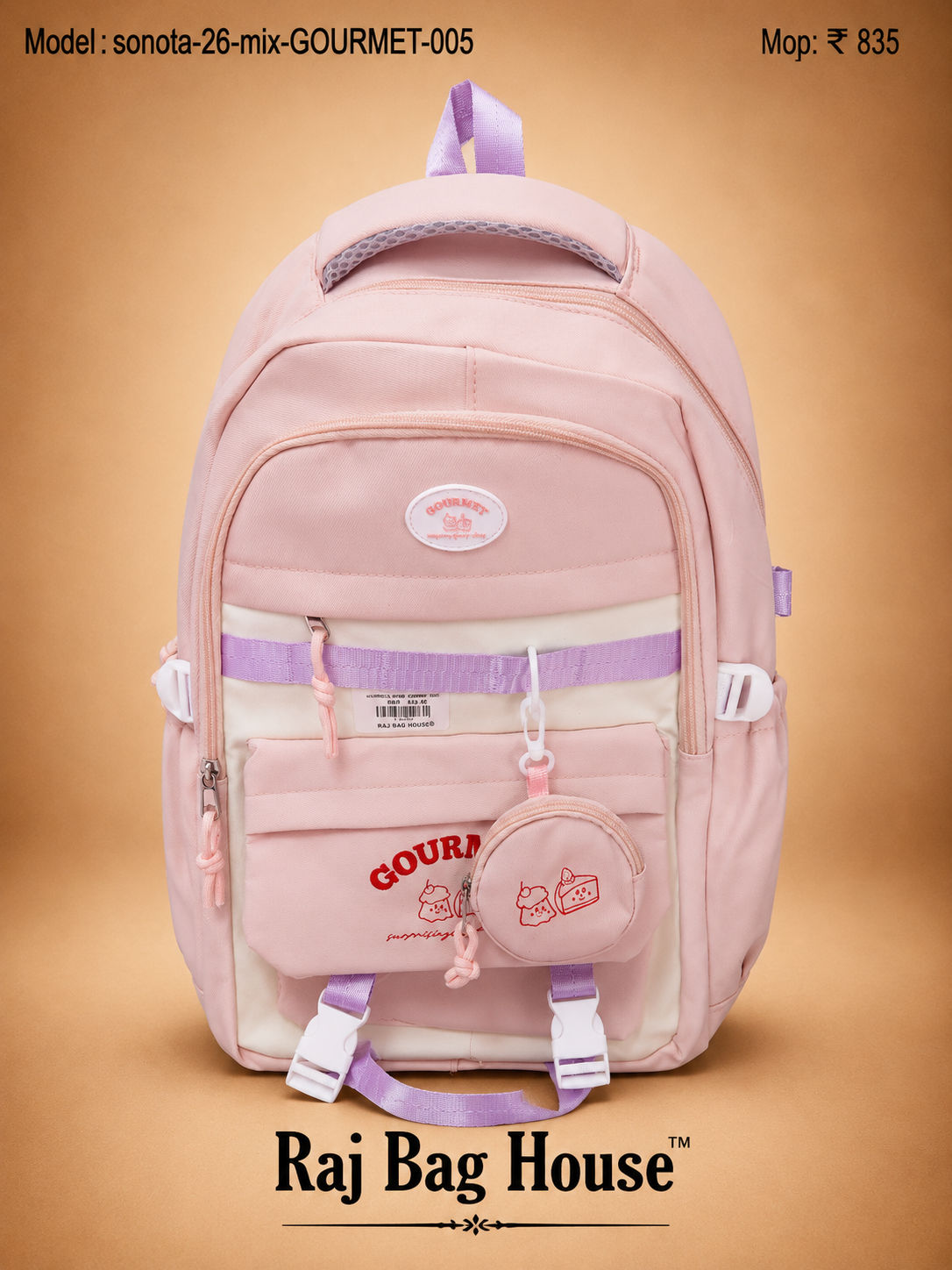 Sonata Mix Gourmet 005 School Backpack – Pink