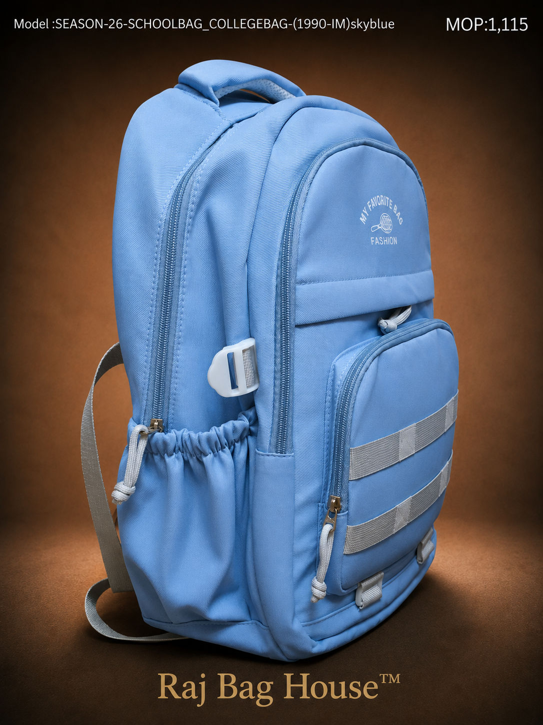 Season Schoolbag/college Bag(1990 Im) Skyblue School Backpack – Sky Blue 2