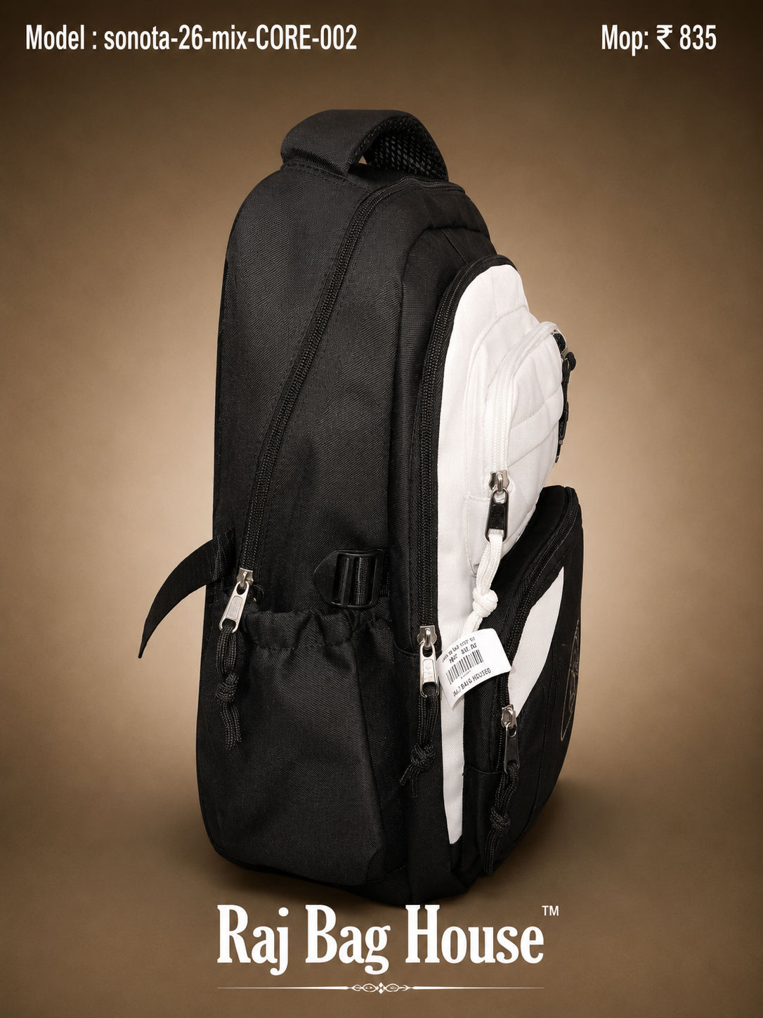 Sonata Mix Core School Backpack – Black 2
