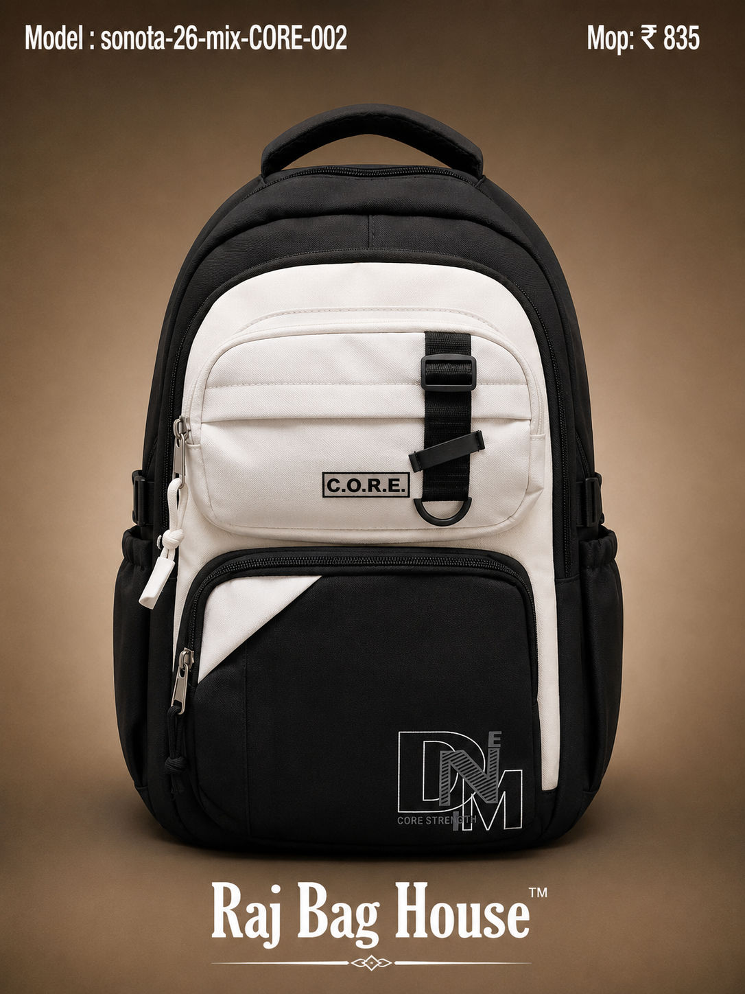 Sonata Mix Core School Backpack – Black