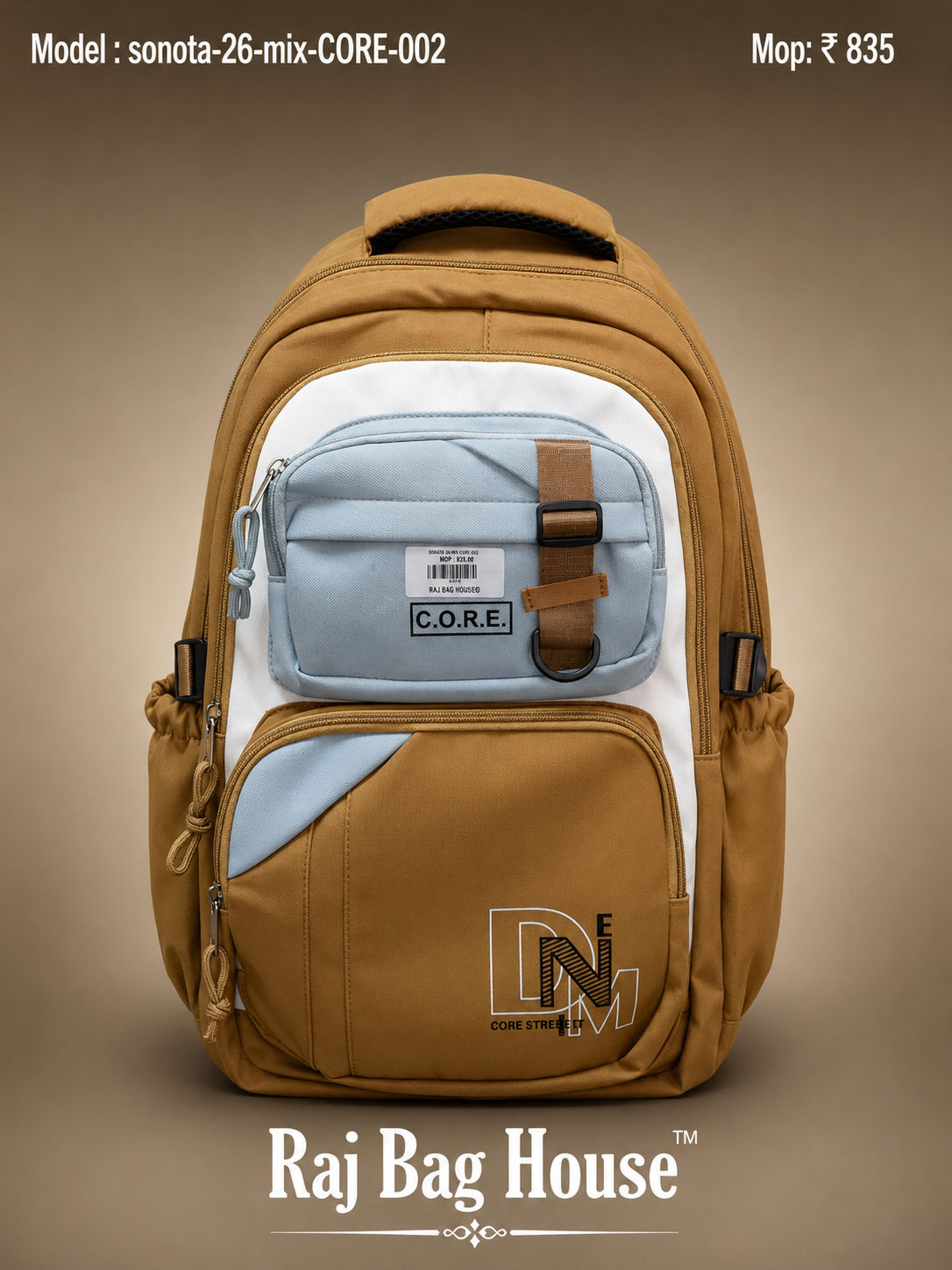 Sonata Mix Core Camel School Backpack – Camel Brown