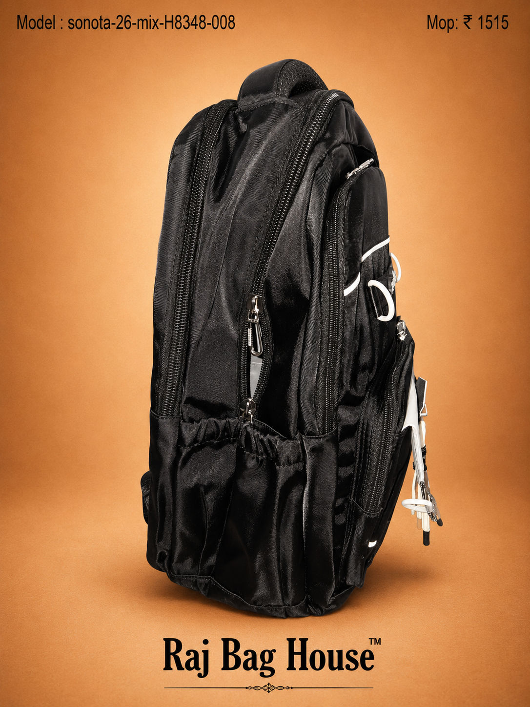 Sonata Mix H8348 008 School Backpack – Black 2