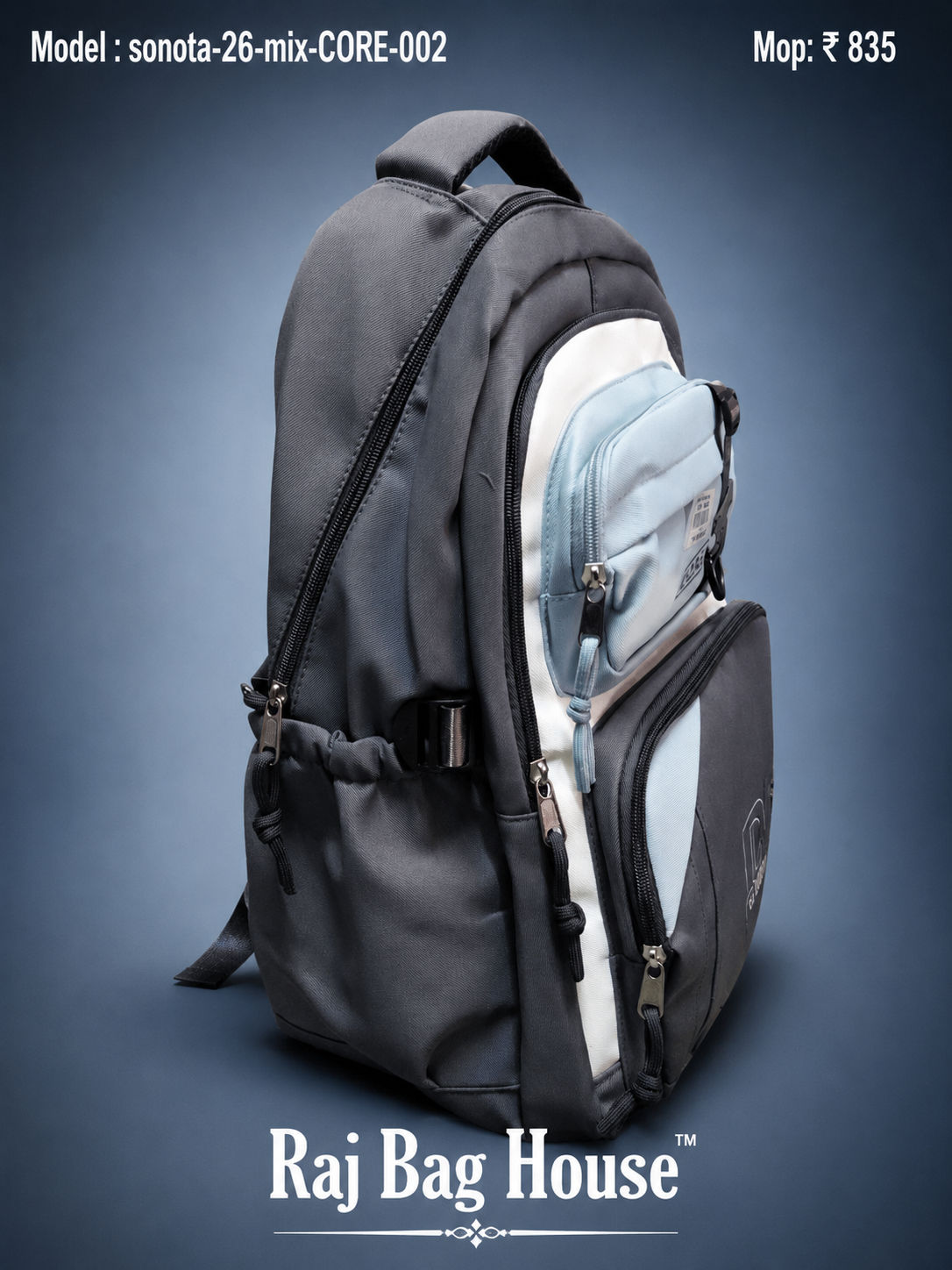 Sonata Mix Core School Backpack – Grey 2