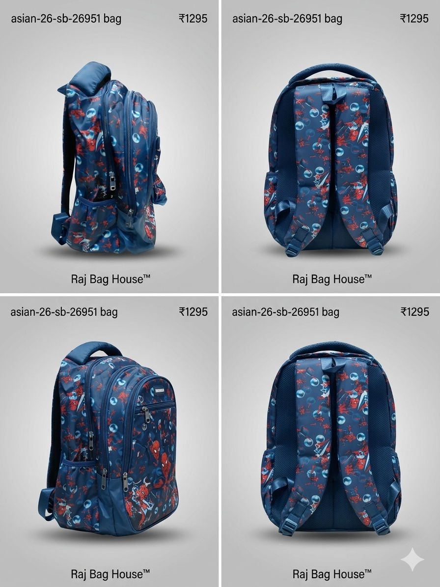 Asian 26951 Spider Man Medium School Backpack – Navy Blue 2