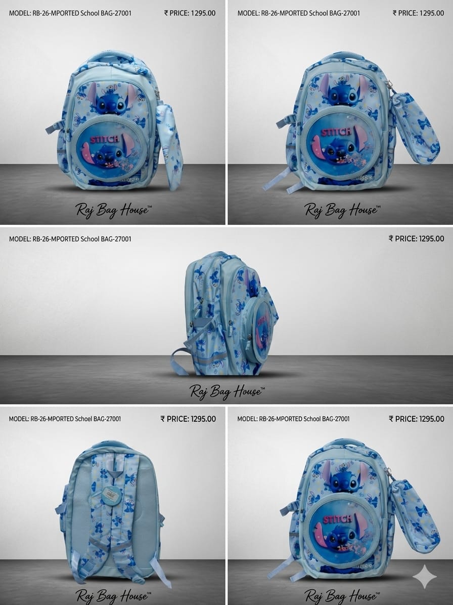 Jacky Imported 27001 Lightblue Large School Backpack – Light Blue 2