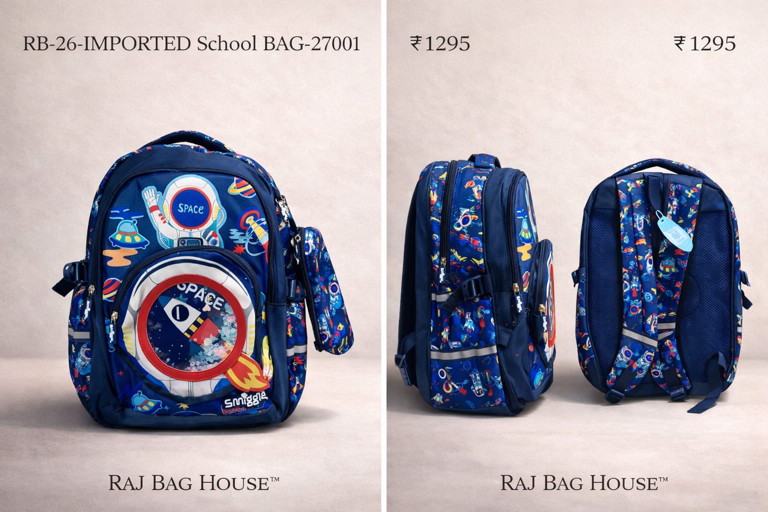 Jacky Imported 27001 Large School Backpack – Navy Blue 2