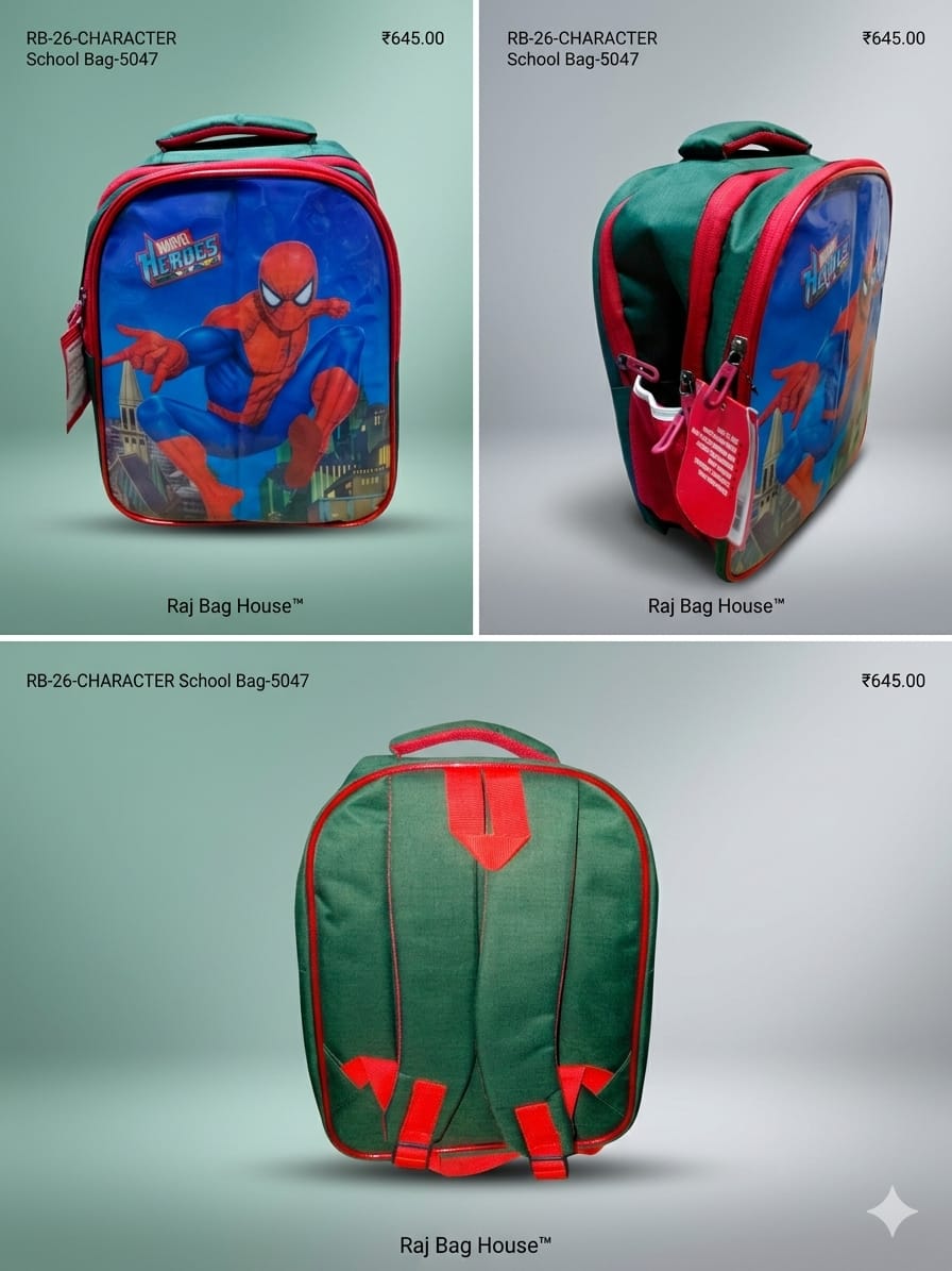Jacky Character 5047 Large School Backpack – Green