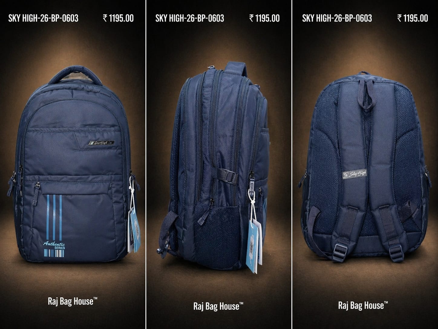 Skyhigh College Backpack BP-0603 - Navy Blue