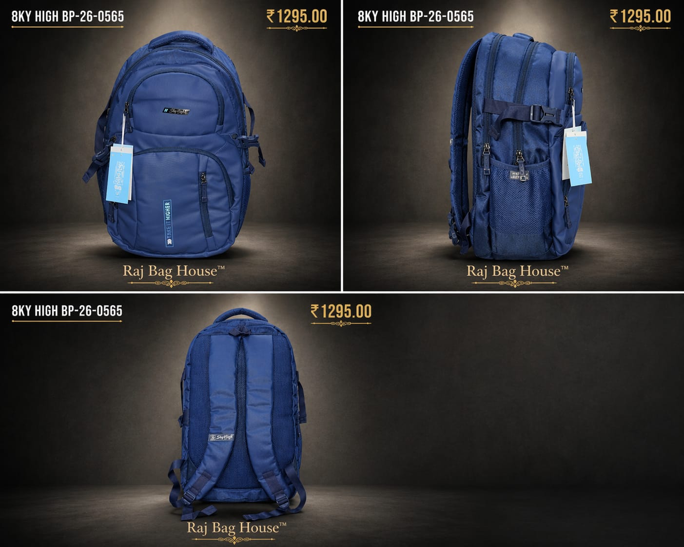 Skyhigh 0565 Navyblue Backpack – Navy Blue 2