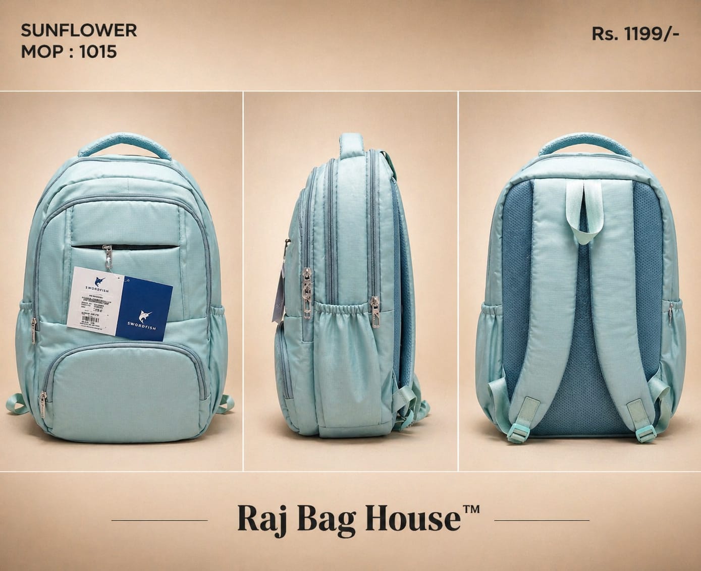 HighStyle Swordfish Sunflower Large Backpack – Pista 2