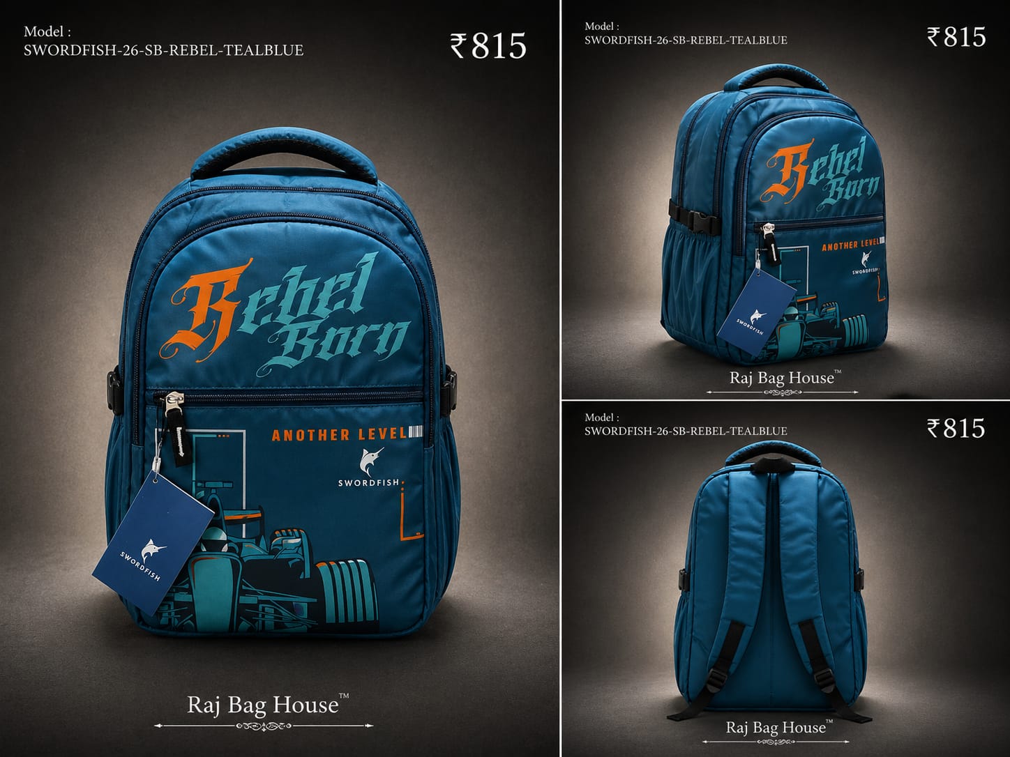 HighStyle Swordfish Rebel Tealblue Large Backpack – Teal Blue 2