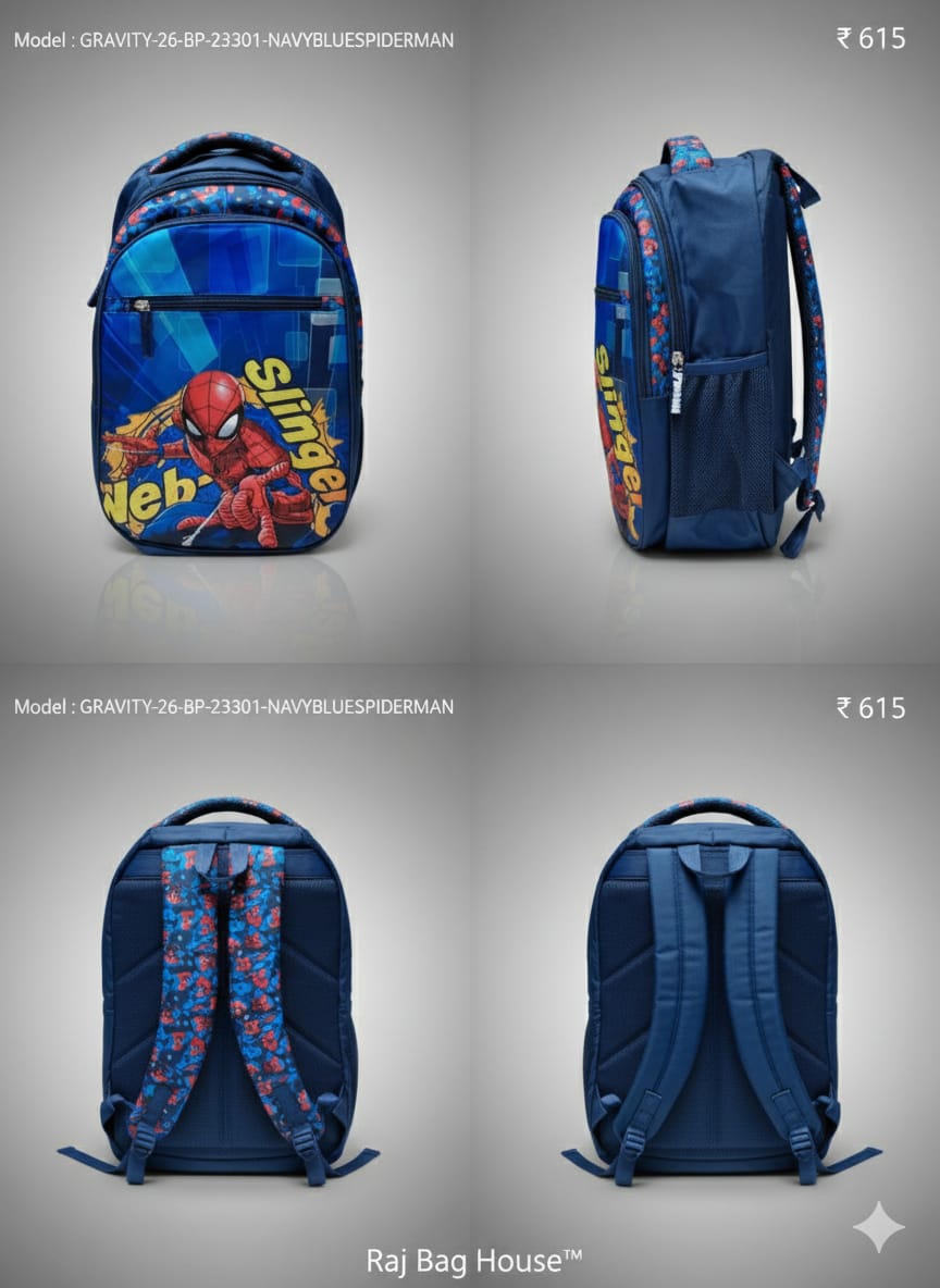 Highstyle School Backpack GR-BP-23001 - Navy Blue