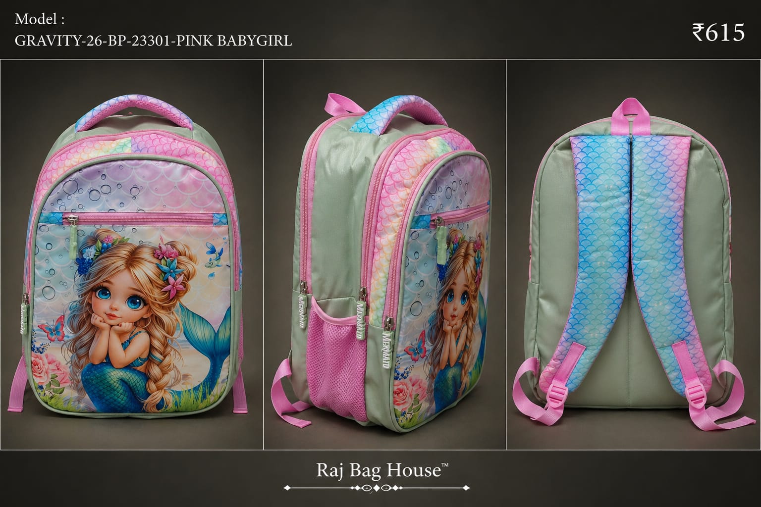 Highstyle School Backpack GR-BP-23001 - Pink