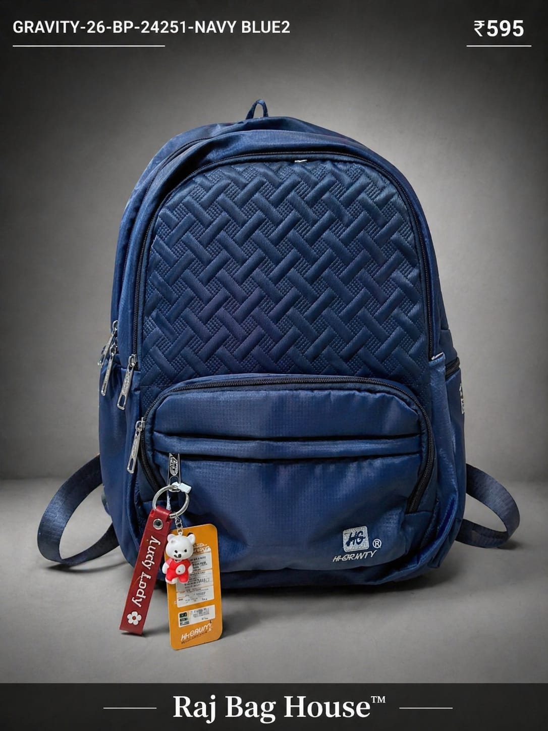 Highstyle Backpack GRAVITY-26-BP-23251 - Navy Blue
