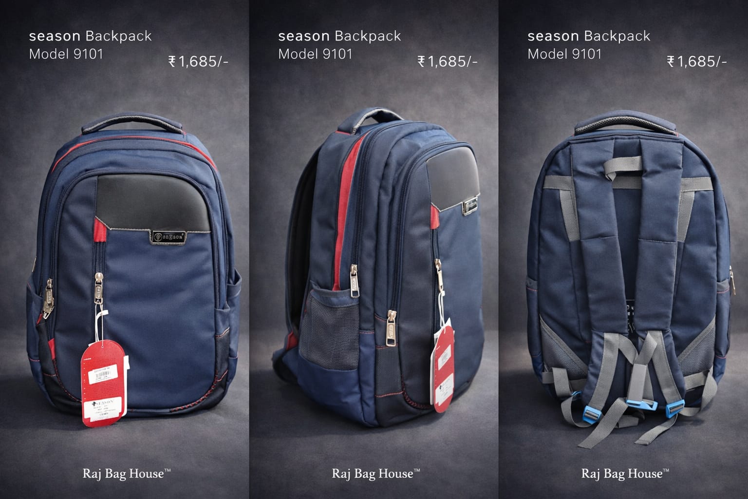 Season Season 9101 Backpack – Navy Blue 2