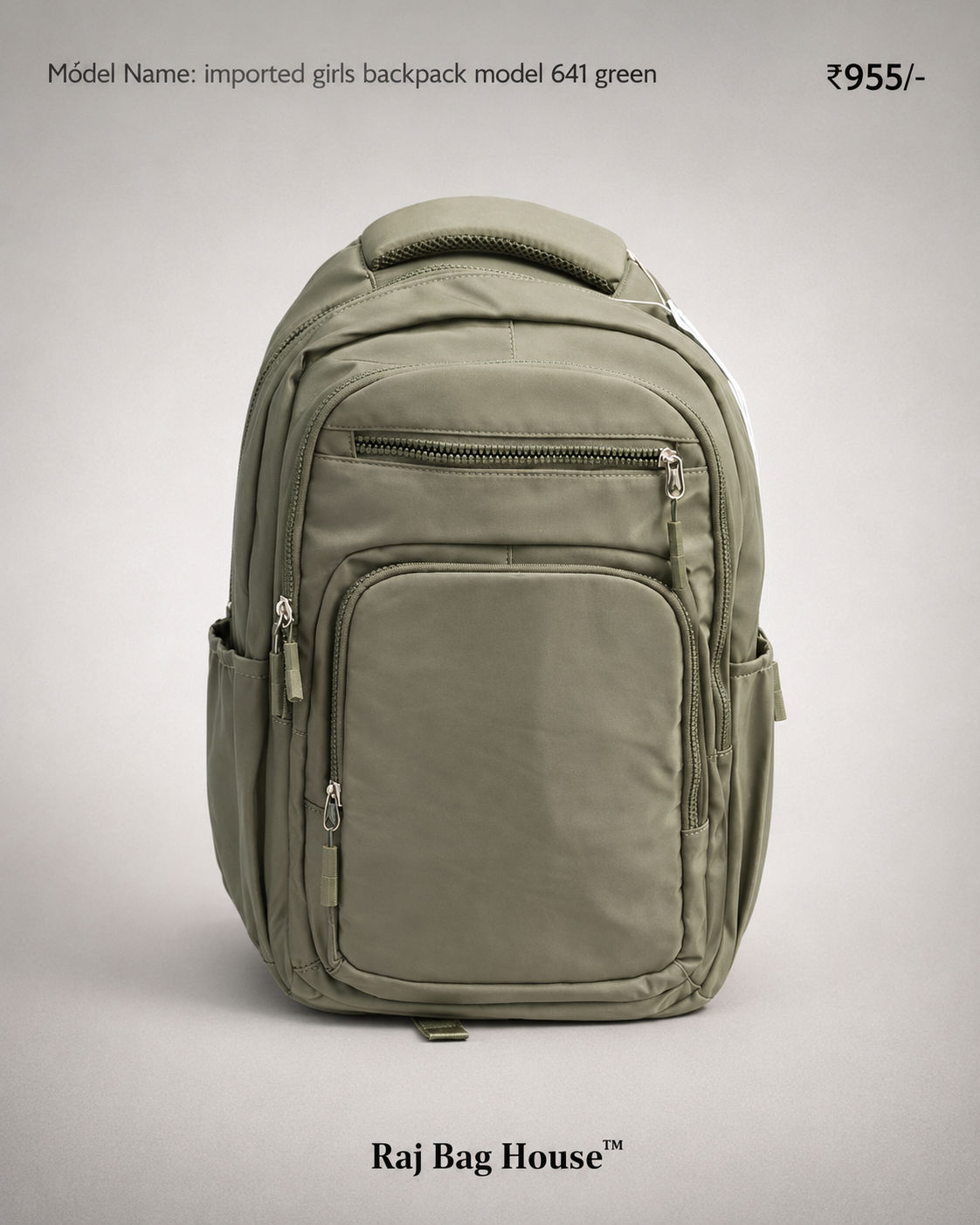 Imported Imported Model 641 Large Backpack – Green