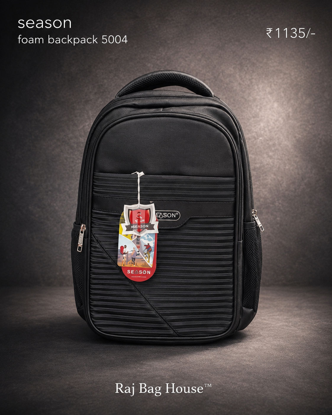 Season Foam Backpack 5004 - Black