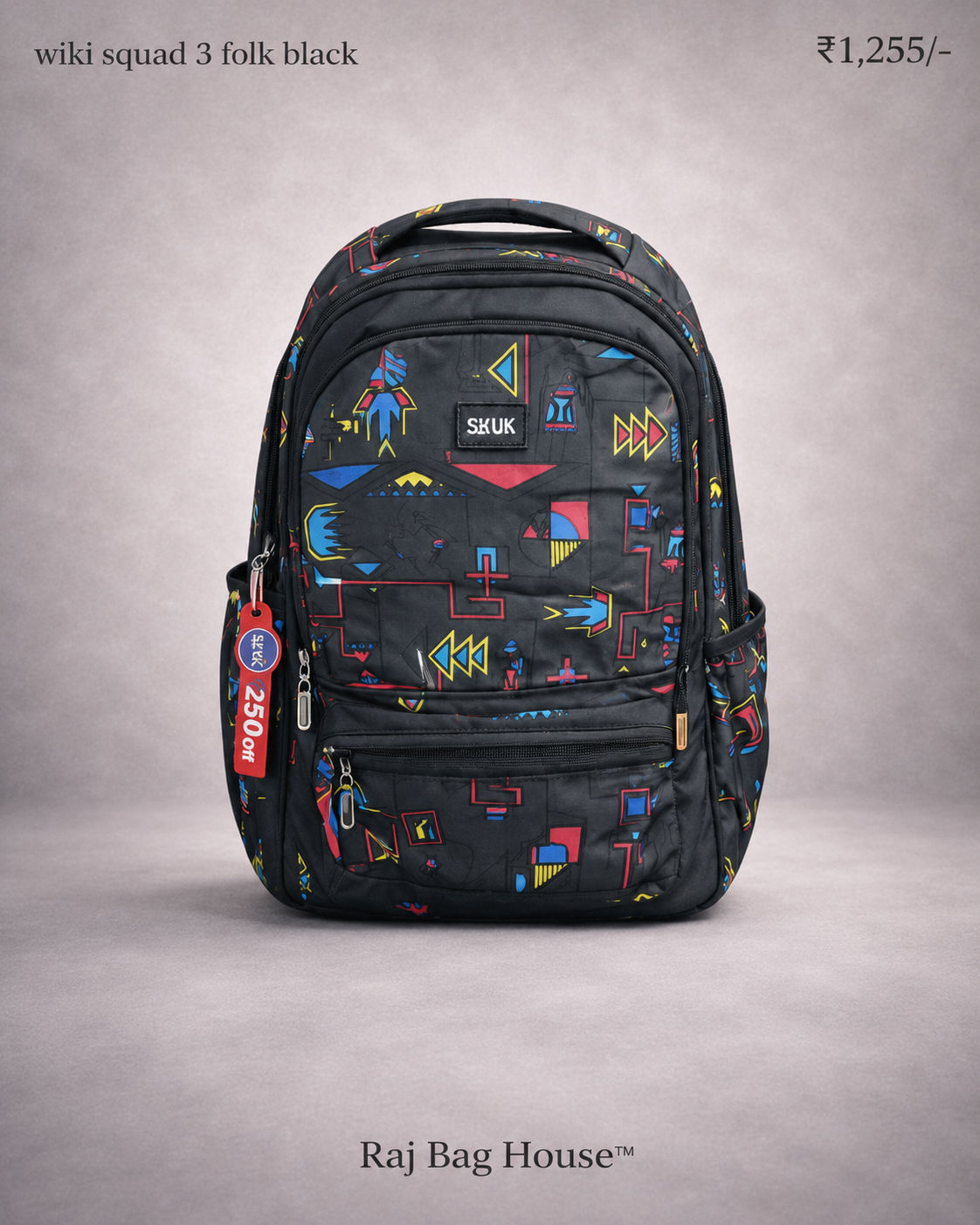 Wildcraft Wildcraft Girl Swag 3 Folk Large School Backpack – Black