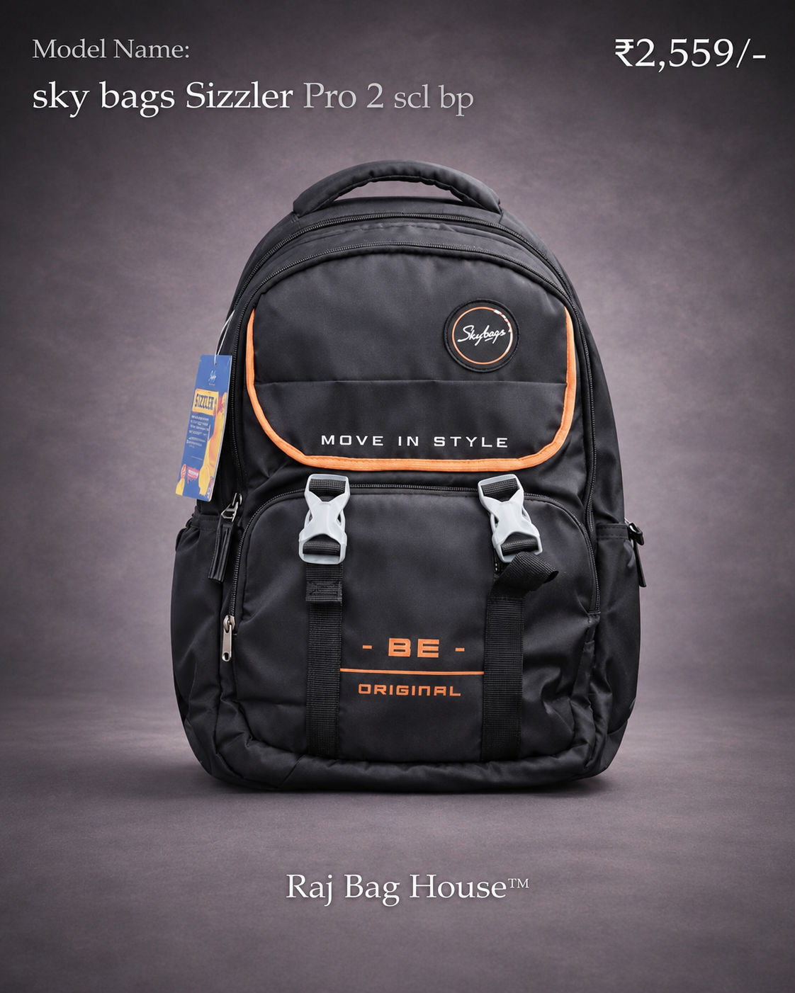 Skybags Skybags Sizziler Pro 02 Scl School Backpack – Black / Orange