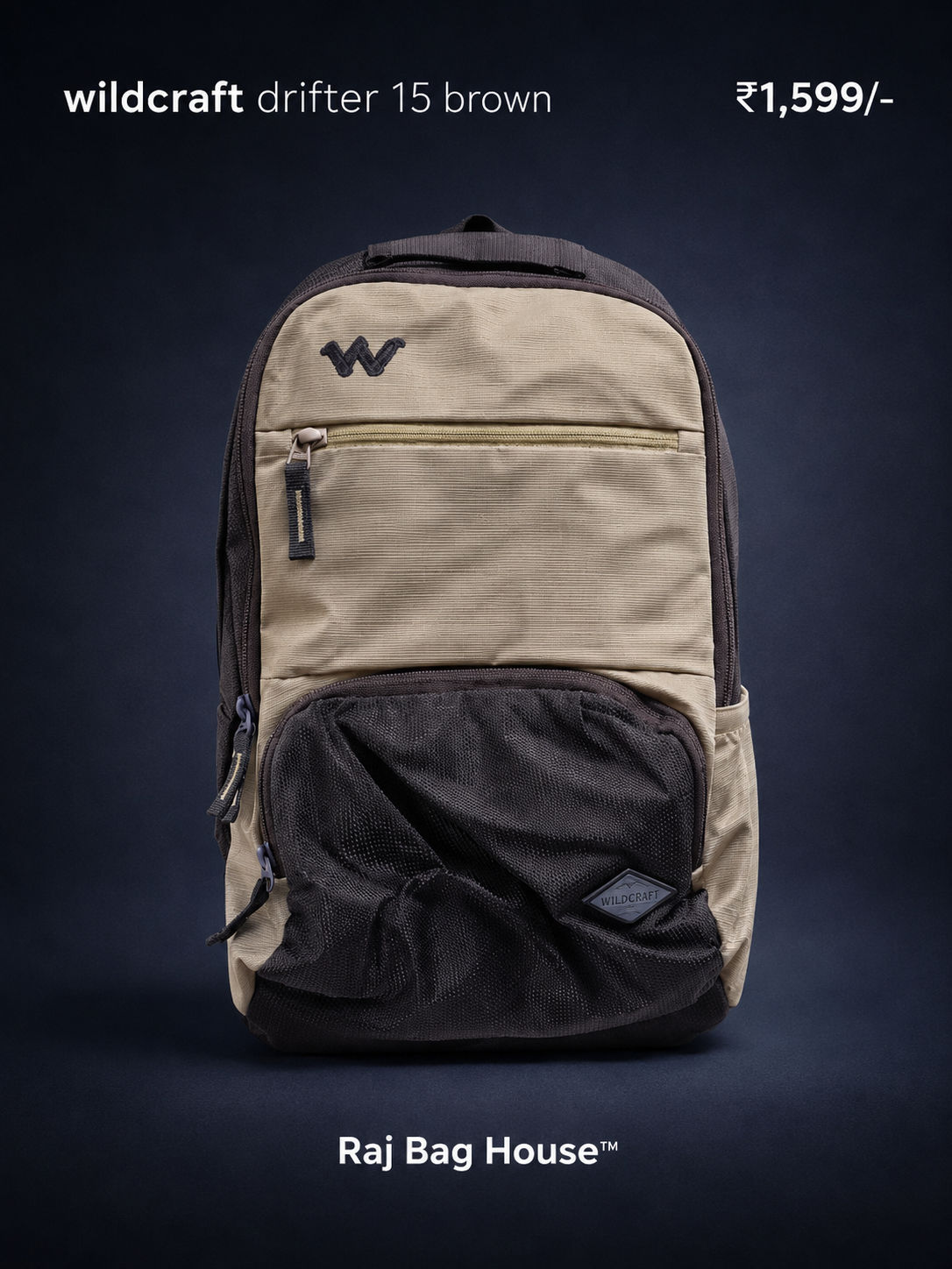 Wildcraft Wildcraft Drifter 15 Large Backpack – Beige / Brown