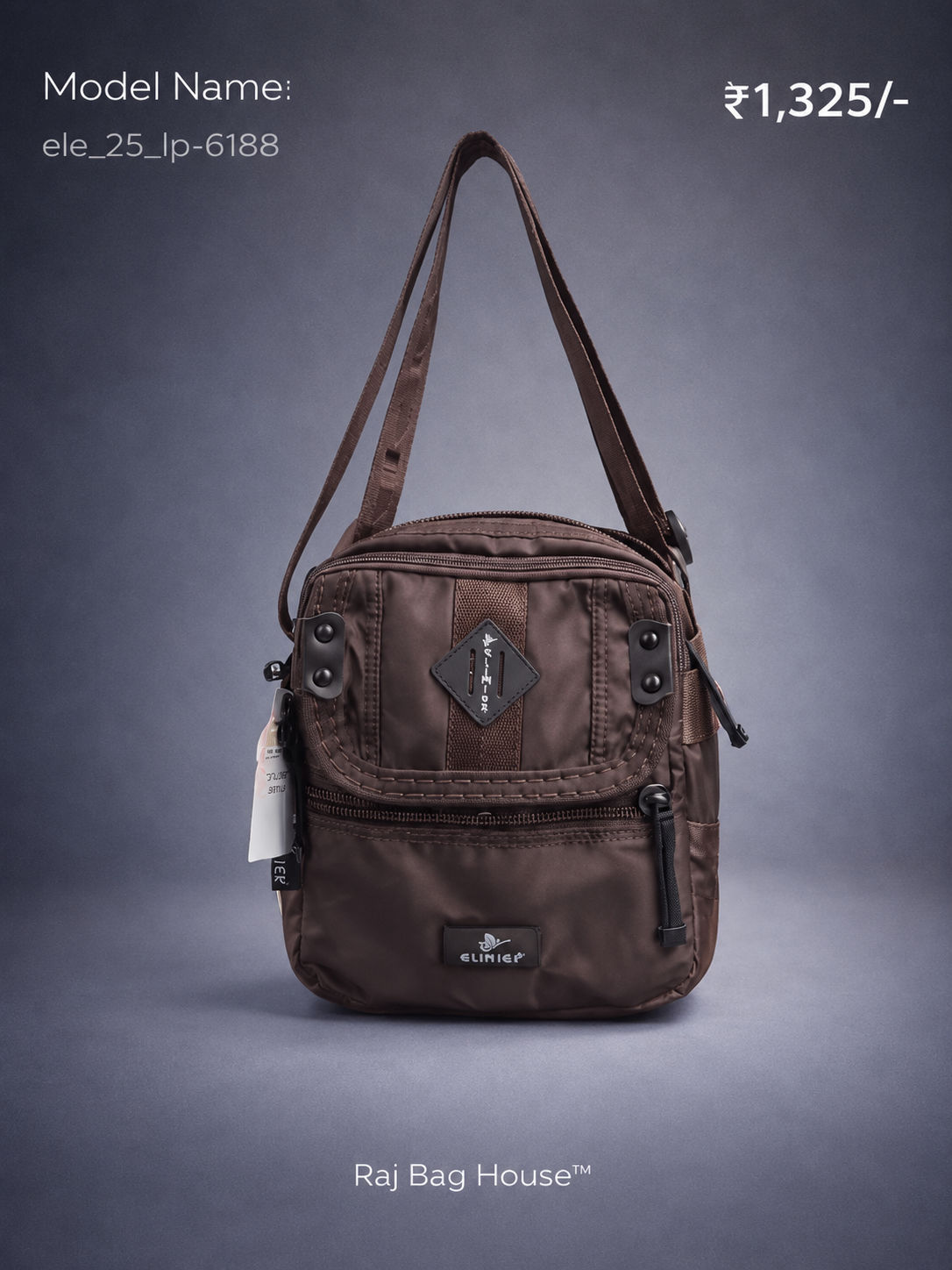 Elemier Ele 6188 Browwn Small Sling Bag