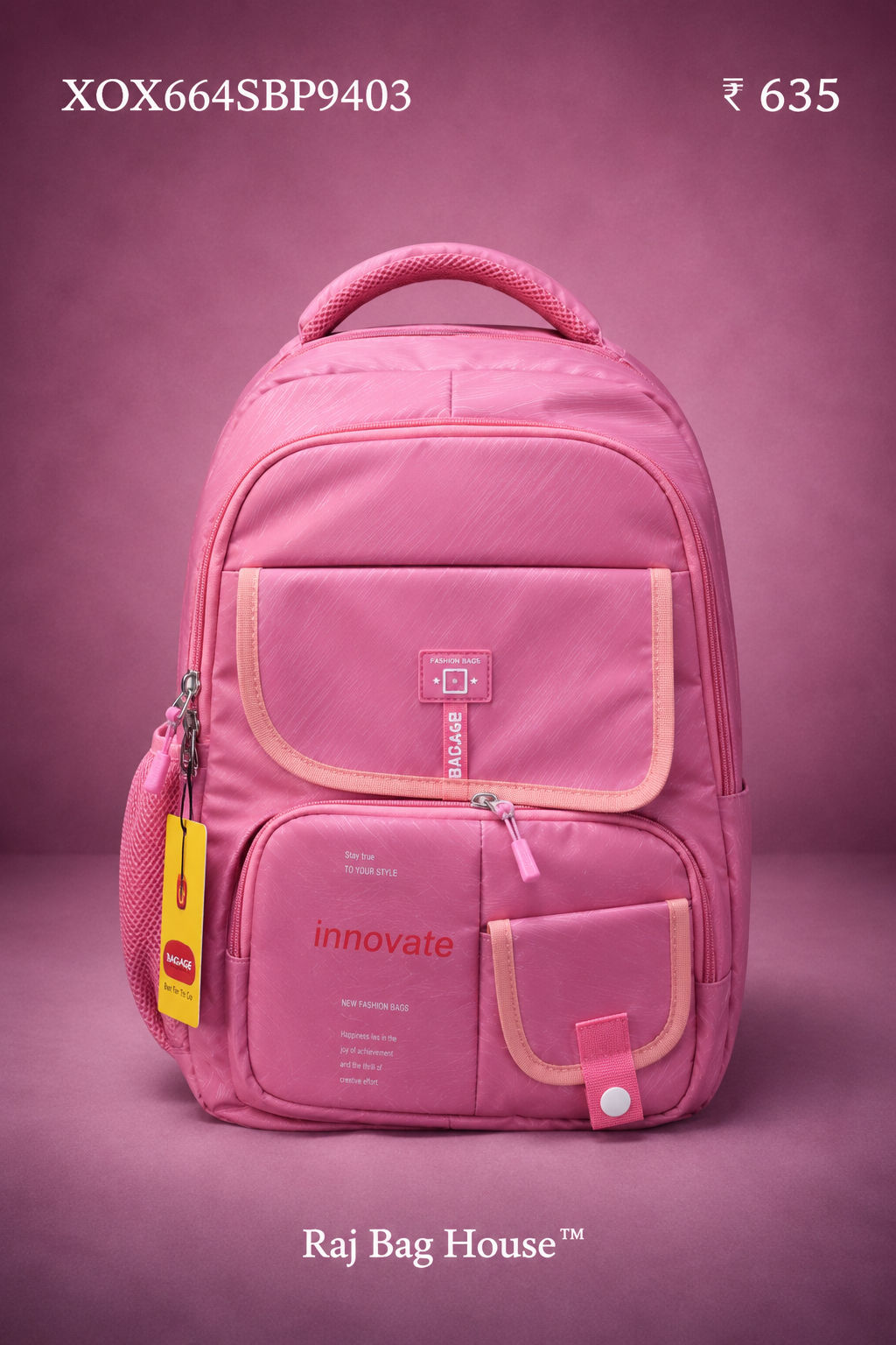 Baggage 9403 Pitch Large School Backpack – Pink