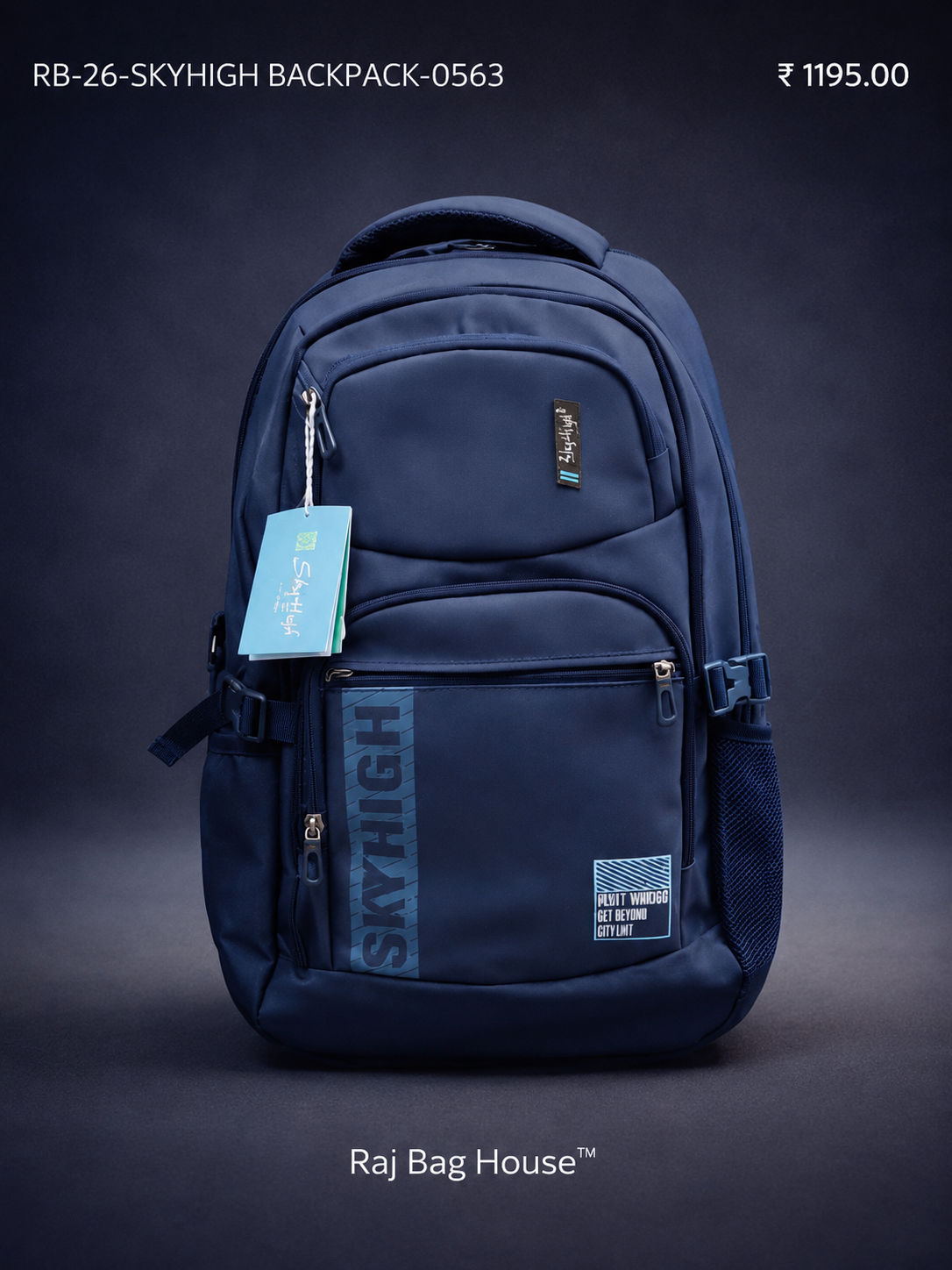 Skyhigh College Backpack 0563 - Navy Blue