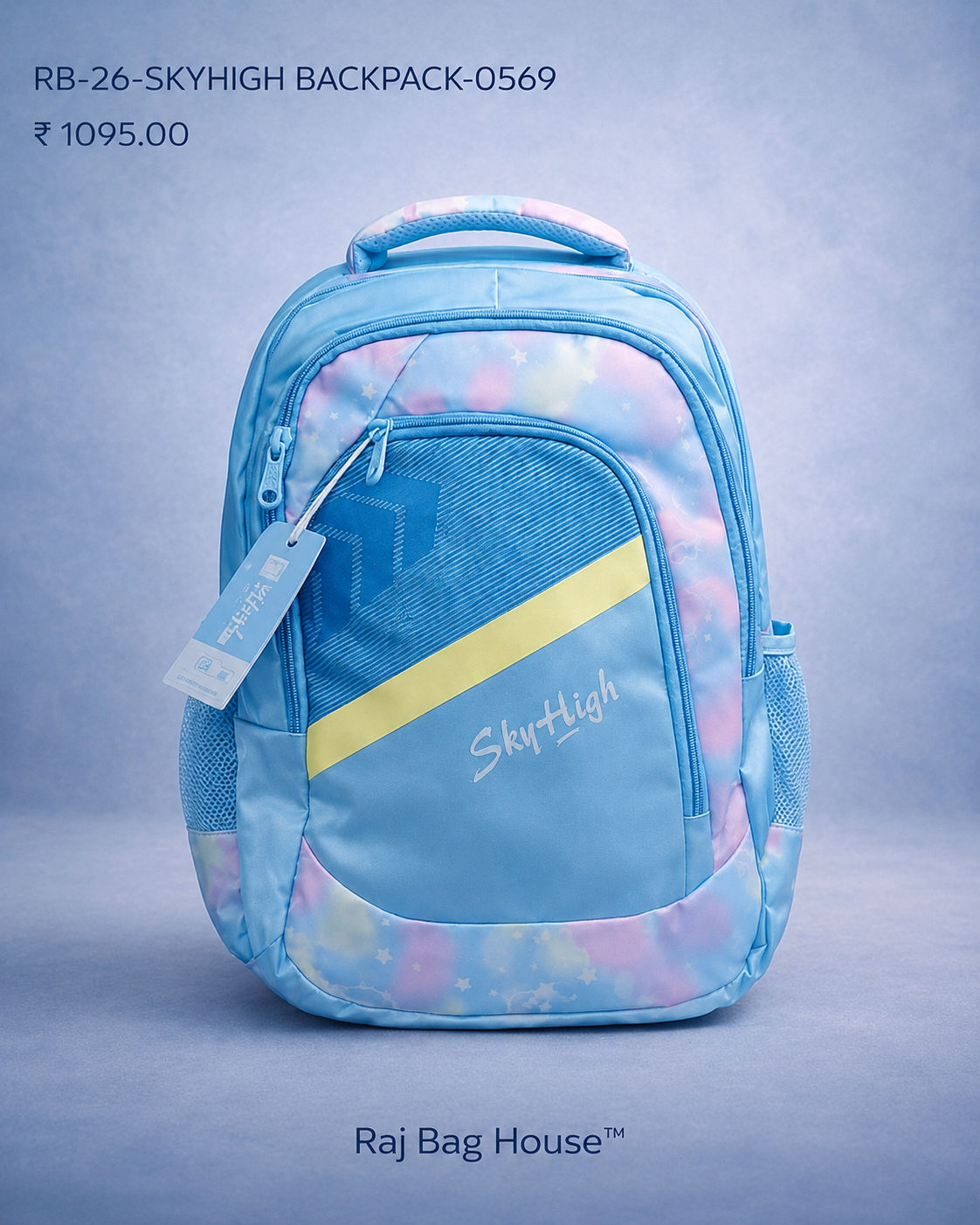 Skyhigh School Backpack 0569 - Sky Blue