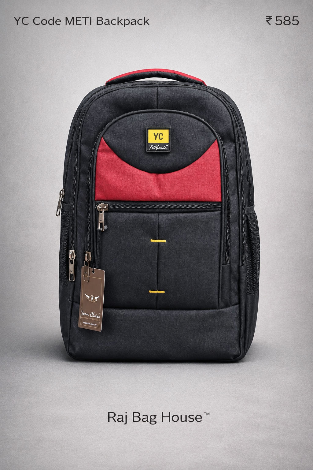 Your Choice Code METI Backpack - Black / Red
