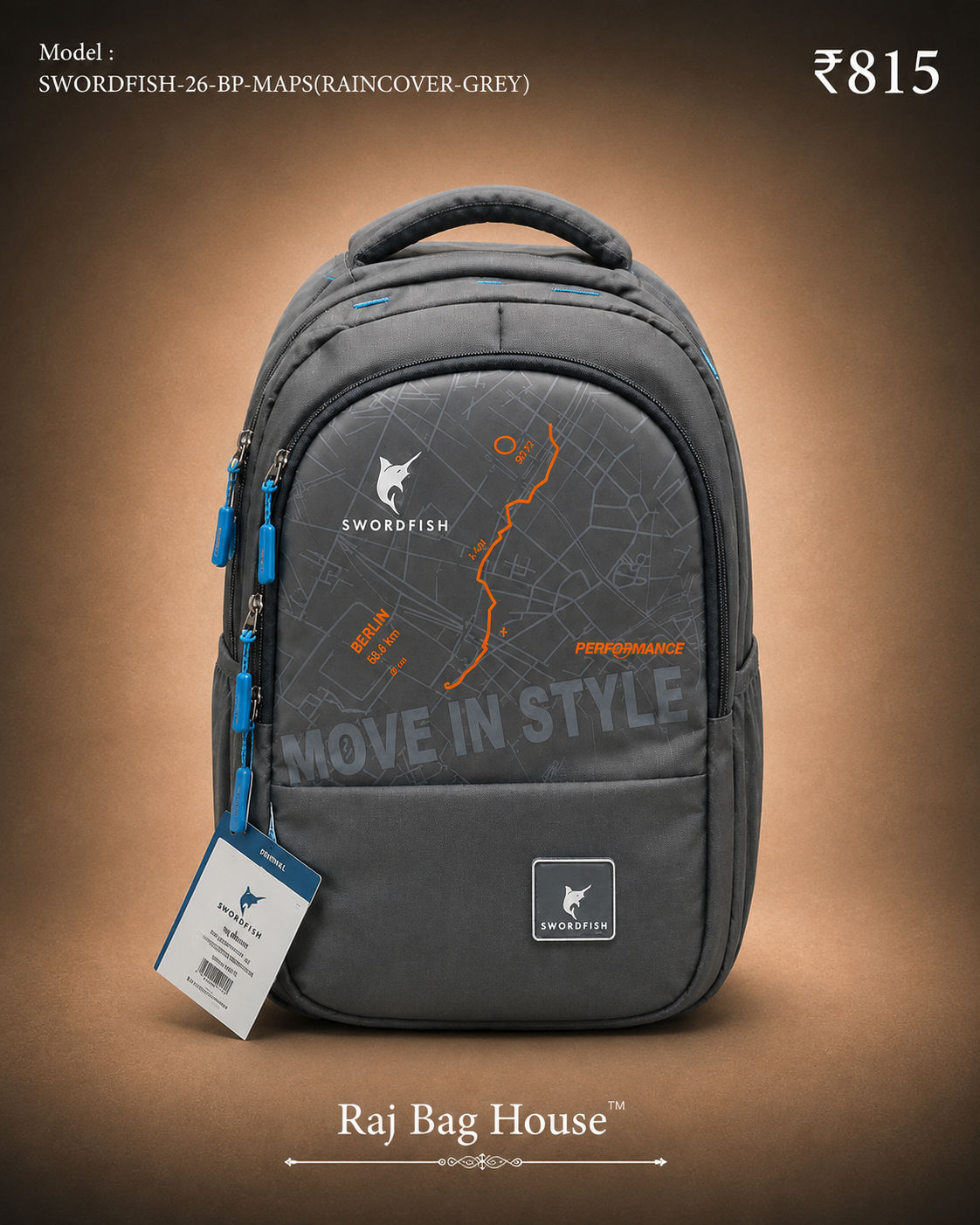 Highstyle Backpack Maps - Grey