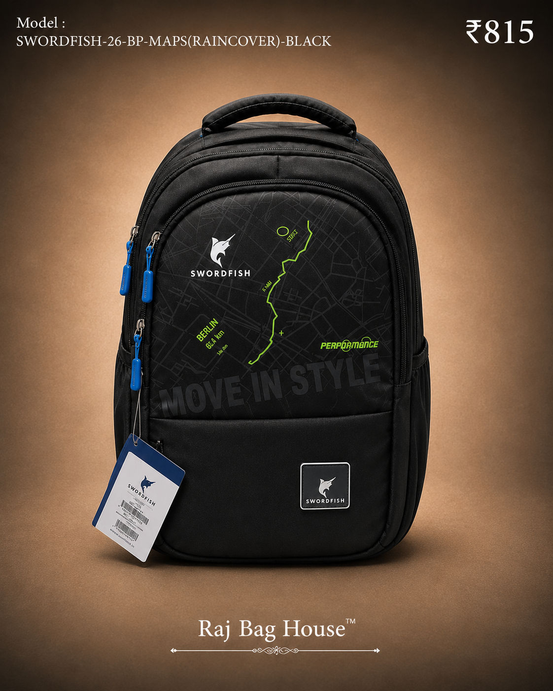 Highstyle Backpack Maps - Black