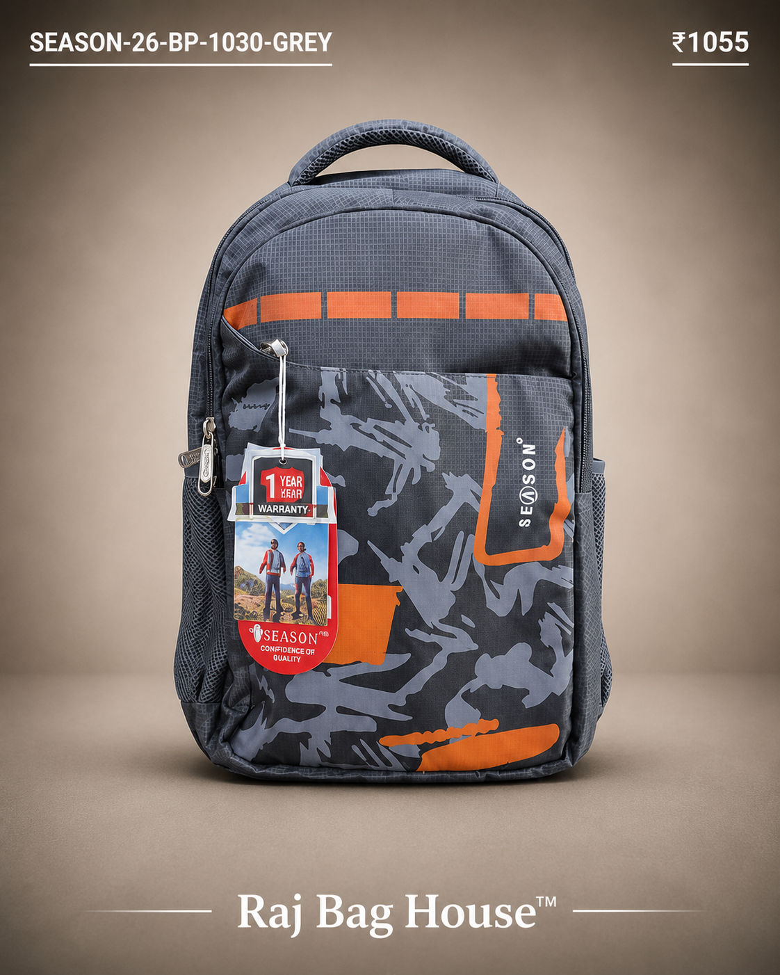 HighStyle Backpack SEASON-BP-1030 - Grey