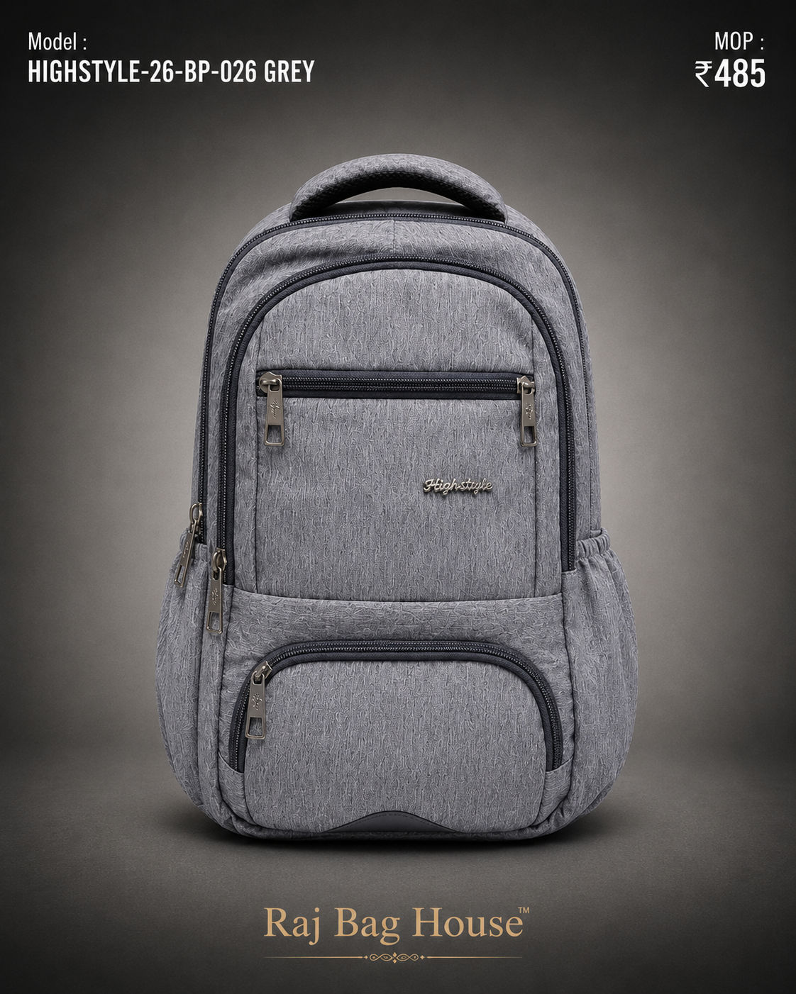 HighStyle Backpack 26-BP-026 - Grey