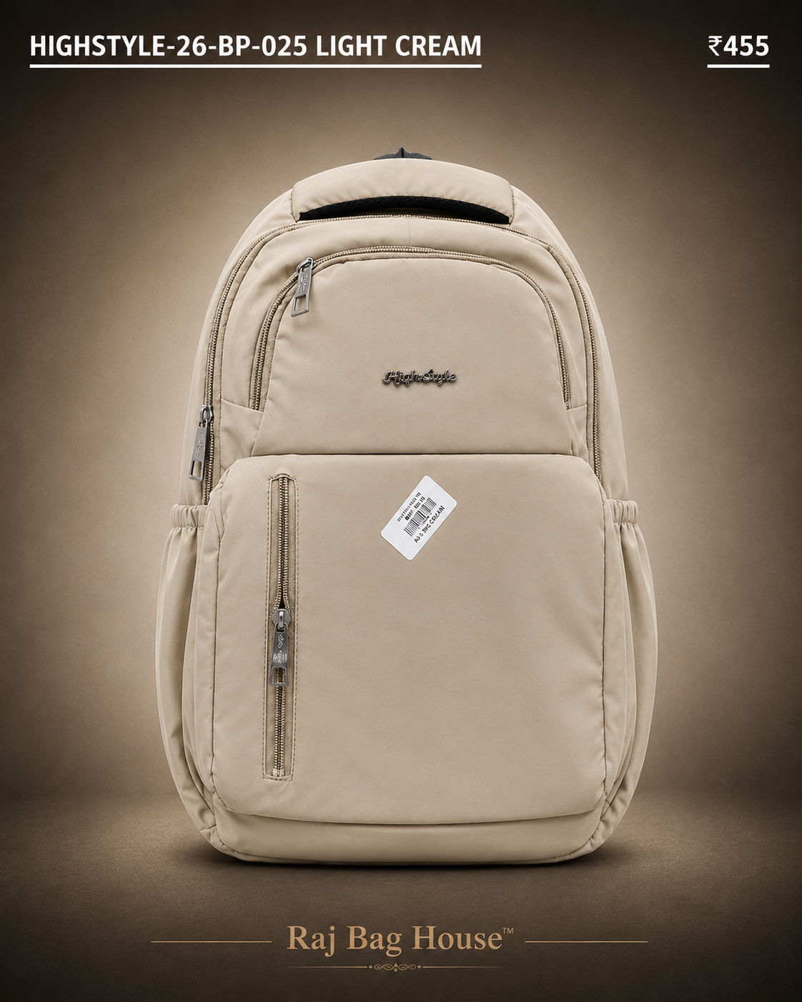 HighStyle Backpack 26-BP-025 - Light Cream