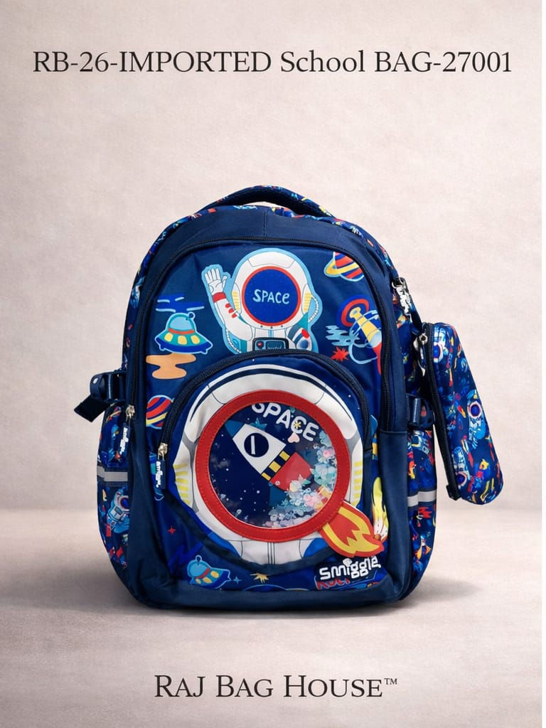 Jacky Imported 27001 Large School Backpack – Navy Blue