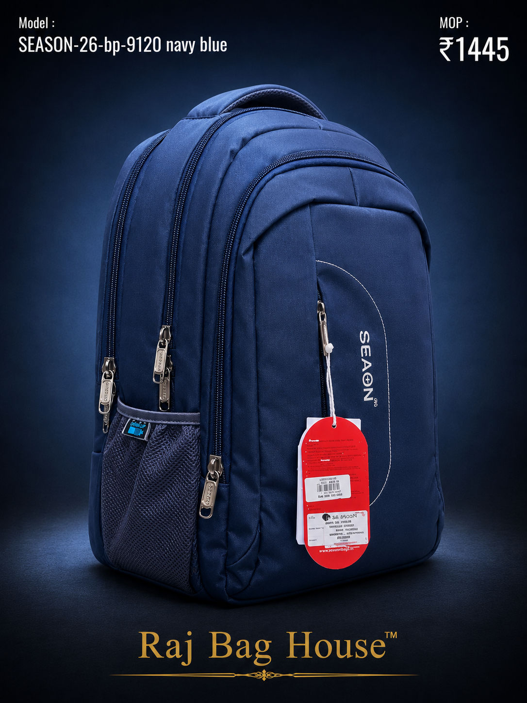 Season 9102 Large Backpack – Navy Blue 2